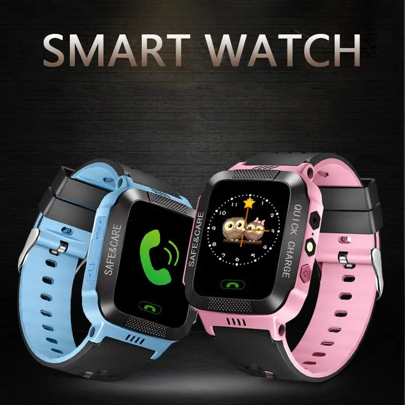 Gps Детские умные часы с камерой фонарик позиционирование SOS Вызов расположение