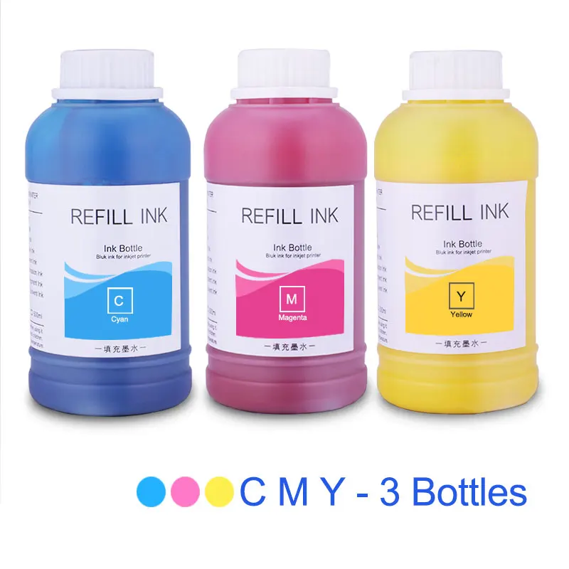 3 PCS - CMY 250 мл пигмент контейнер с чернилами для hp Designjet 500 800 4000 5000 5500 T770 T790 T1100 T1300 Z2100 T2300 Z3100 Z5200 Z5400 чернила для принтера - Цвет: 3 PCS - CMY