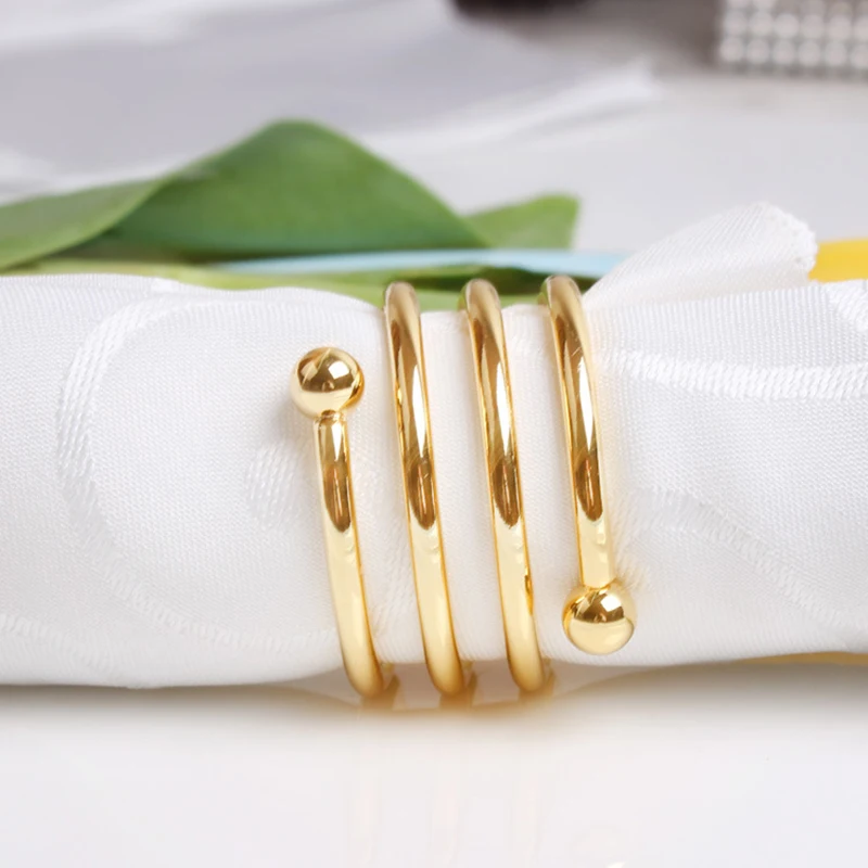 10 шт. цвета: золотистый серебристый металлическая для салфеток Кольца с бантом