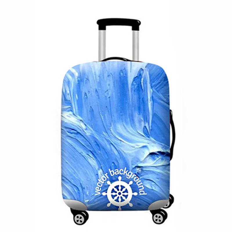 M Luggage cover Толстый эластичный багажный Защитный чехол с картой мира на молнии для 18-32 дюймов, сумка для чемодана, чехлы на колесиках, аксессуары для путешествий - Цвет: M Luggage cover