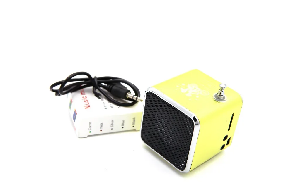 MOONBIFFY TD-V26 Aluminum Mini Portable FM Radio with Speaker LED Digital Support SD/TF Card U Disk for PC/MP3/4/Mobile/Tablets