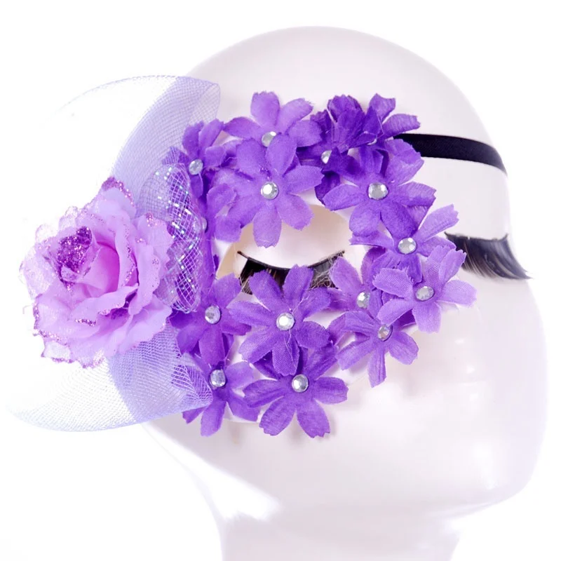 1 pcs Trendy Sexy Retro Elegant Purple Lace Flower Eye Mask Masquerade Ball Carnival Fancy Dress | Дом и сад
