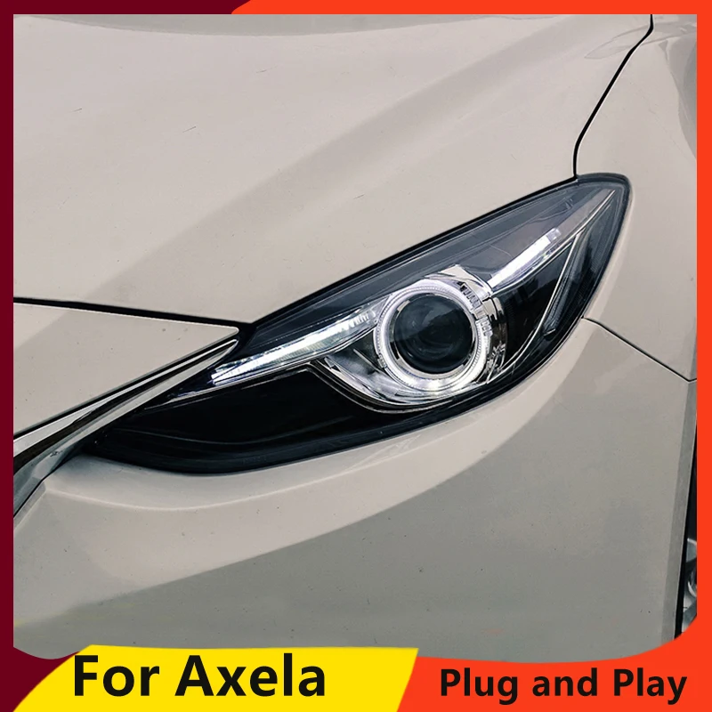 KOWELL, автомобильный Стайлинг для Mazda 3, фары, новинка, Мазда 3, Axela, светодиодный фонарь,, DRL, биксеноновые линзы, высокий, низкий луч, для парковки