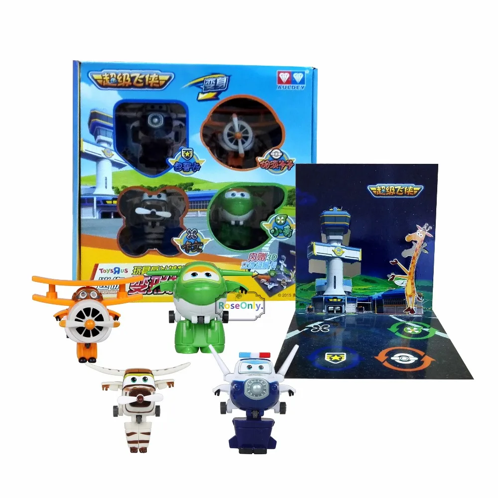 Супер Крылья мини самолет робот мира пол Белло детские игрушки Фигурки крыло