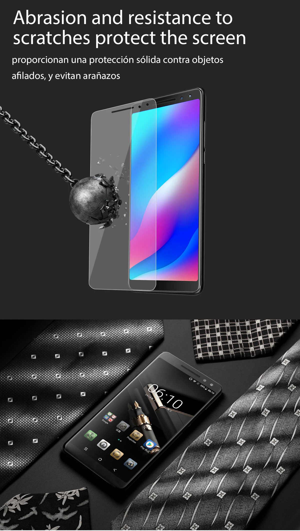 Originale Blackview Temperato Pellicola di Vetro MAX 1 Scratch Prova Facile Da Installare Protezione In Della Copertura | Мобильные