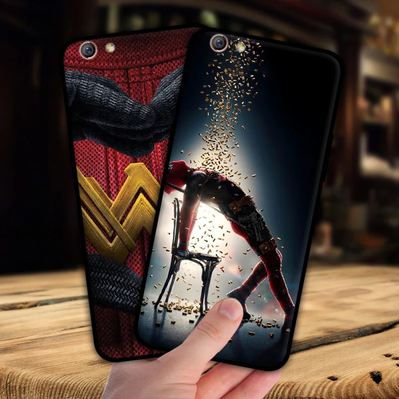 Чехол mosirui для OPPO R9S plus Marvel hero Deadpool Человек-паук Черная пантера Халк силиконовый