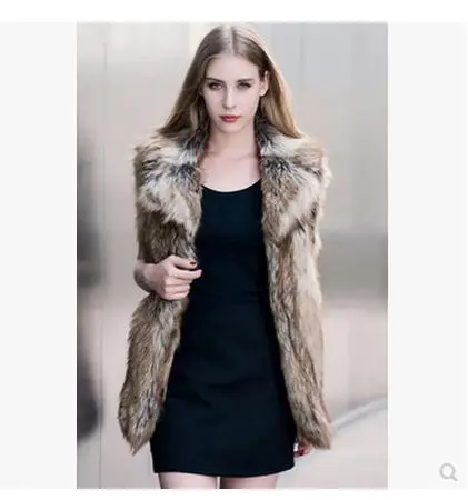 Женский весенне-осенний жилет из искусственного меха Размеры S/9Xl | Женская одежда