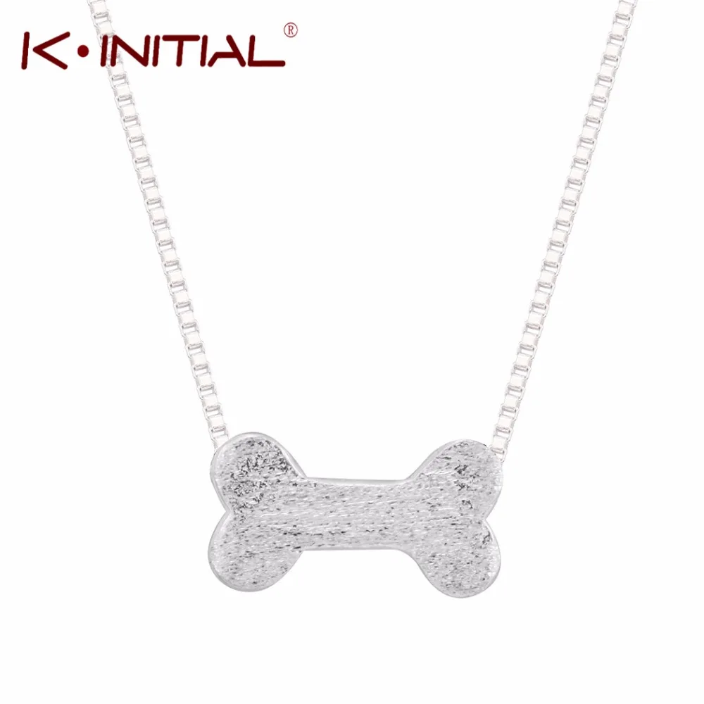 Kinitial ожерелье в виде косточки для собак подвески костей s женщин 925 серебряное