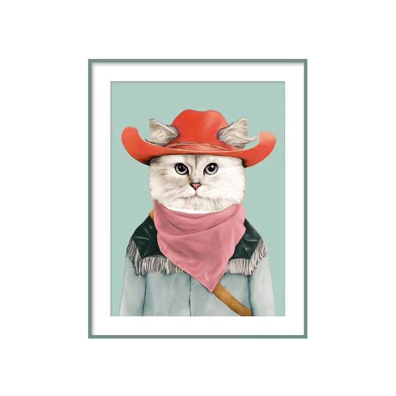 lower price 2018 new Exclusive sale Cowboy cat sir 5d Diy Diamond Painting Cartoon Mosaic Daimond Rhinestones | Дом и сад