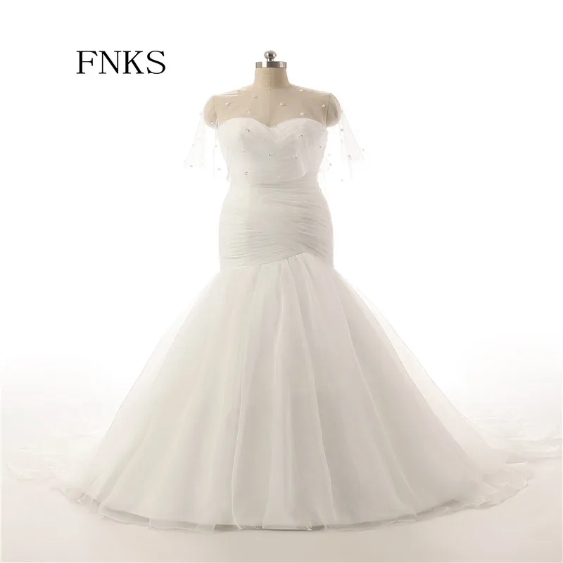 Белые торжественные платья 2017 с плеча Милая Vestido De Noiva Узелок курткой халат mariée