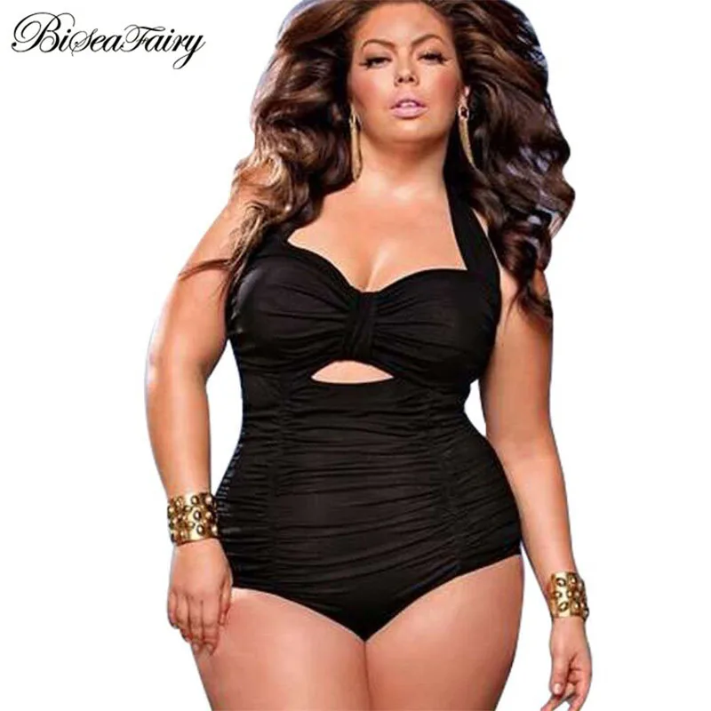 Женский сплошной купальник большого размера плюс винтажный 4XL в стиле ретро