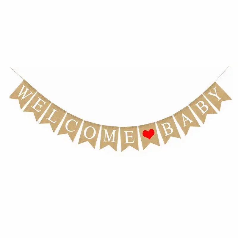 as the picture 1set Welcome Back Decorations Banners Lovers Father Mother Brothers Sisters Welcome Home Party Decoration Welcome Baby Flags - Цвет: as the picture
