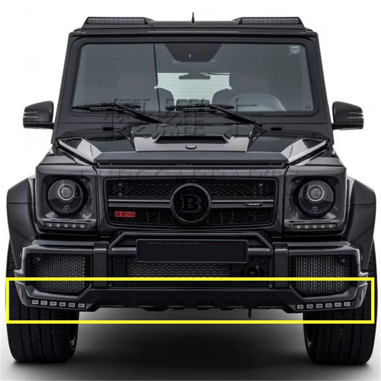 G CLASS W463(G63/G65) G63 передний бампер спойлер с черным и серебристым 12 шт. светодиодный фонарь PP материал