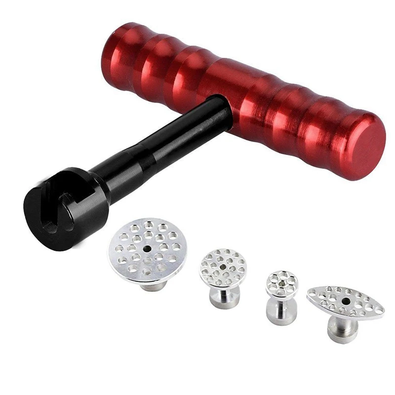 5 шт. инструменты Dent Puller Kit Мини Красный ручной подъемник молоток с 4 алюминиевыми