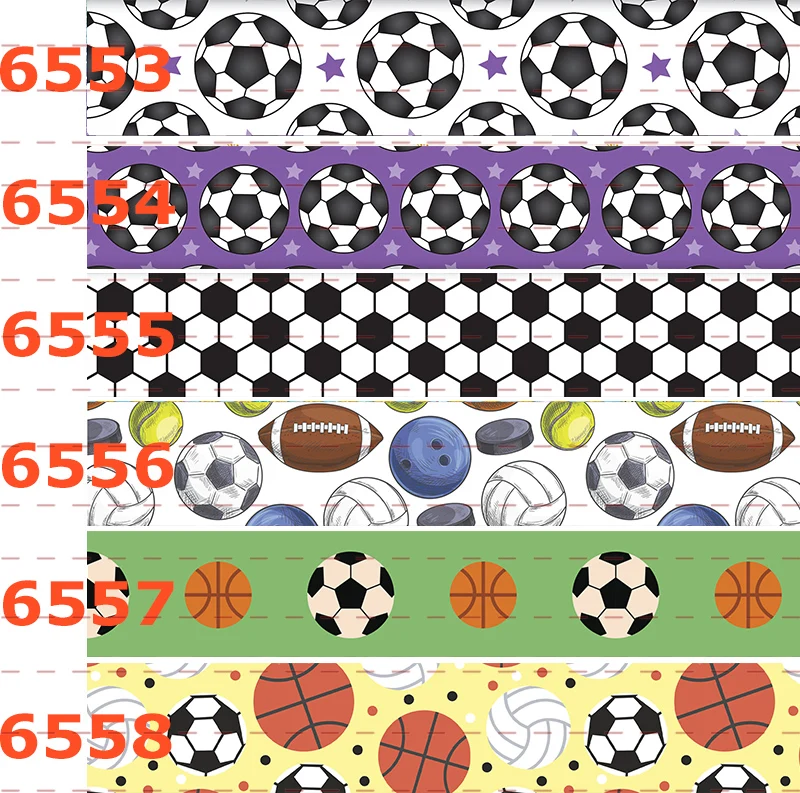 10 метров разных размеров футбольный рисунок лента грогрен|Ленты для шитья| |