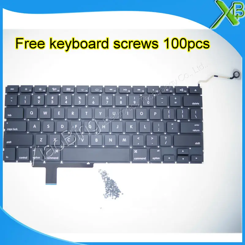 

Brand New For MacBook Pro 17.1" A1297 US keyboard+100pcs keyboard screws 2008-2011 Years