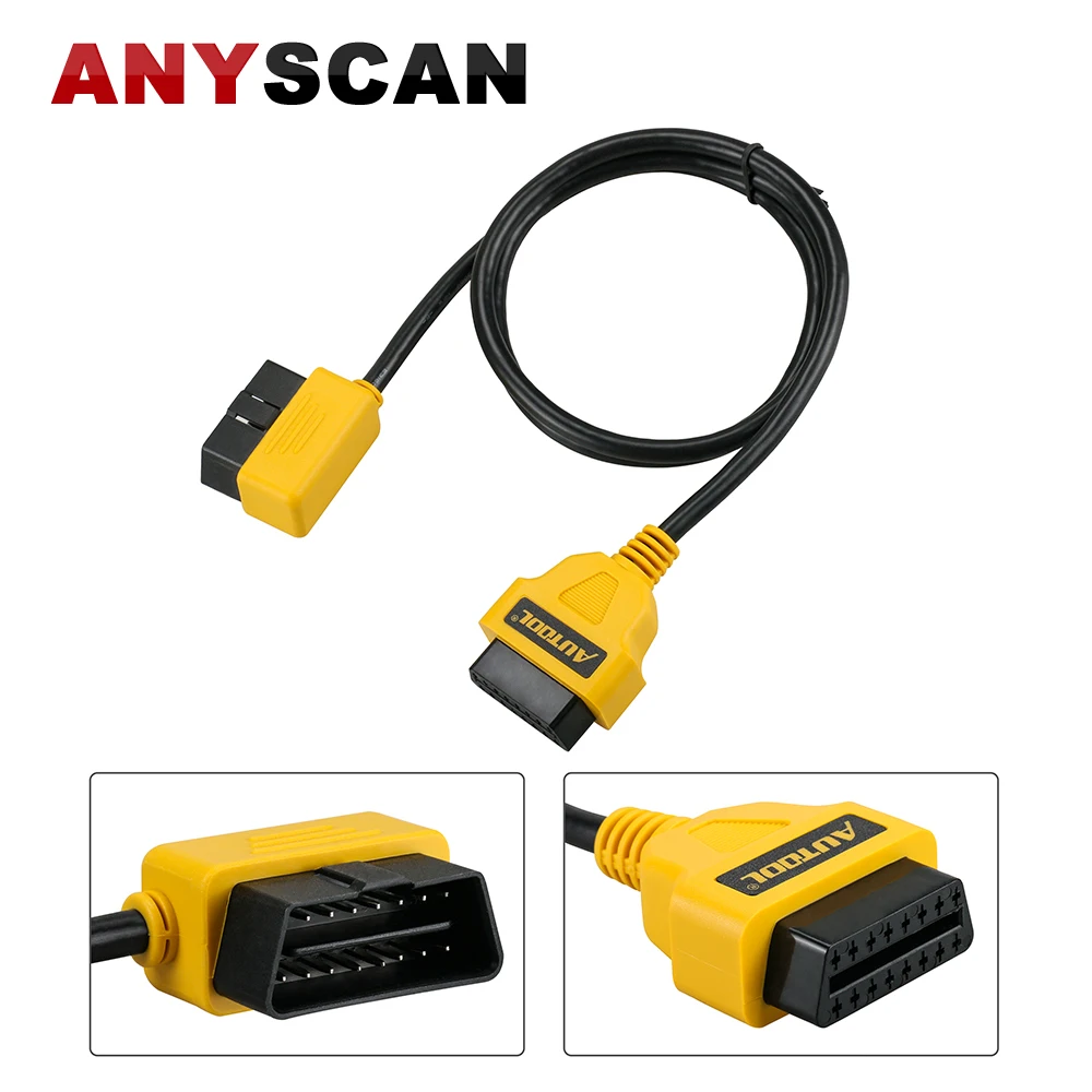 AUTOOL OBD OBD2 16 контактный кабель 1 м 40 дюймов кабель-удлинитель для мужского и