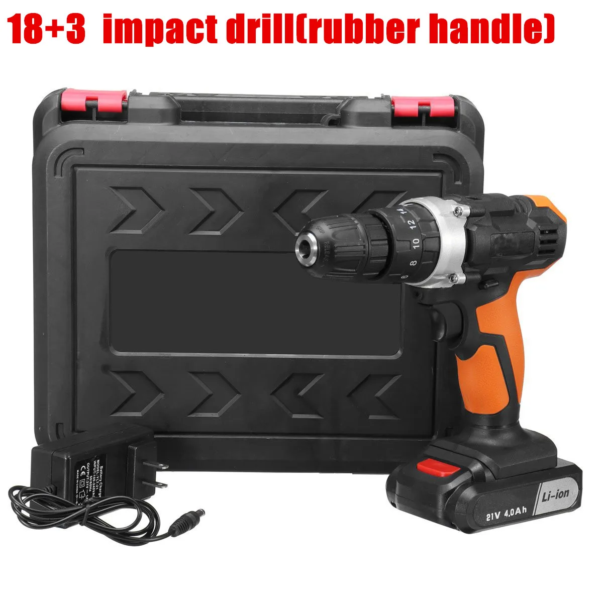 C Impact drill 21 V/алюминиевая крышка, 25В 2-Скорость Электрическая отвертка аккумуляторная дрель 3/" Ударная дрель «сделай сам» для дома Мощность драйвер инструменты Li-Ion Батарея отвертка - Цвет: C Impact drill
