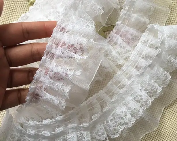 5 см Широкий роскошный хлопок вышивка белый черный кружево ткань DIY швейный воротник лента для аппликации отделка платье Гипюр Свадебные Поставки