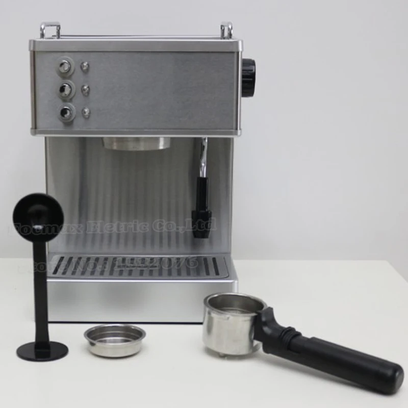 Полуавтоматическая кофеварка 220 В/110 В из нержавеющей стали-приготовление