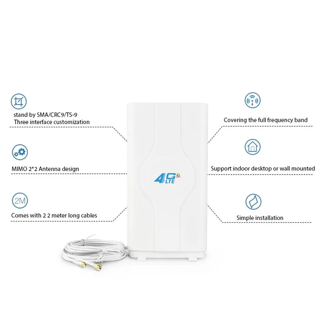 4G LTE Антенна внешняя SMA-M наружная антенна с 10 м и SMA-F К CRC9/TS9/SMA разъем для 3g 4G маршрутизатор модем