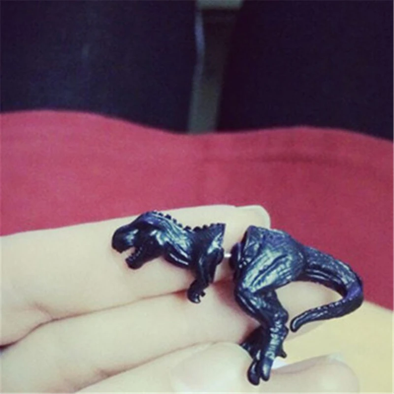 RONGQING личность серьги с динозаврами тираннозавр рекс 2016 гвоздики золотые