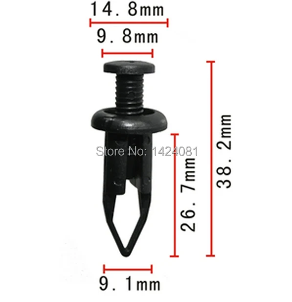 

100x OEM Nylon for Toyota for Lexus Bumper Cover Push-Type Retainer Clip (15x27x9mm) 90467-09093 9046709093