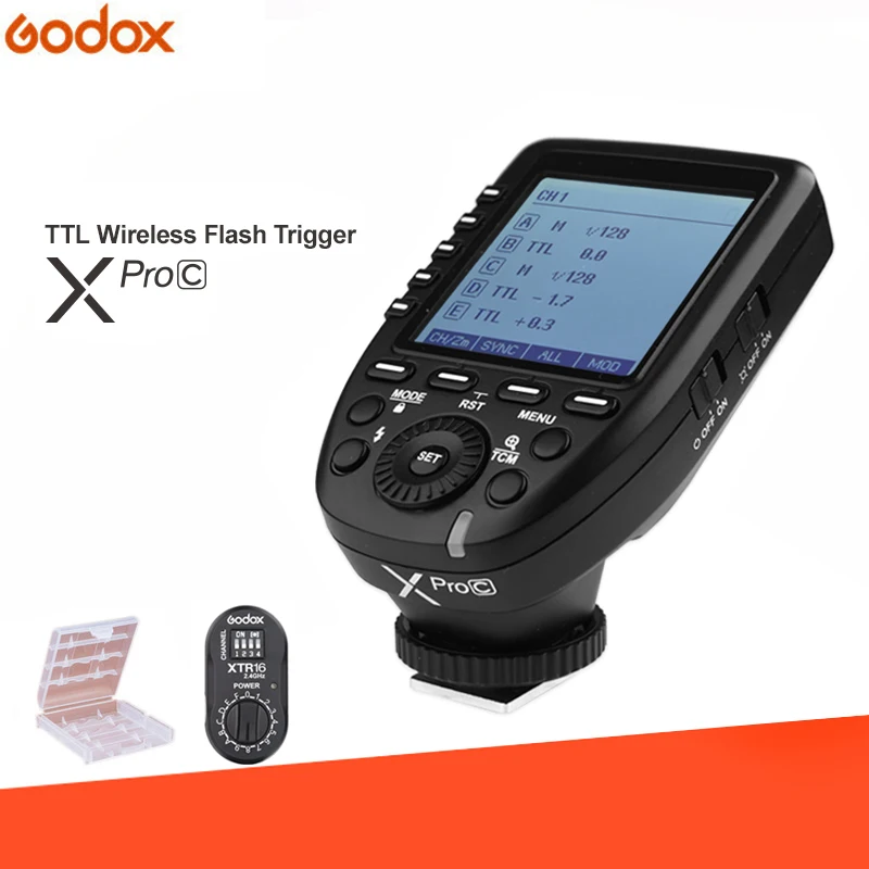 Godox XPro C E TTL 2 4G беспроводной HSS Flash Trigger + XTR 16 ресивер для Canon X1R AD360/DE/QT/DP/QS/GS/GT Series|flash