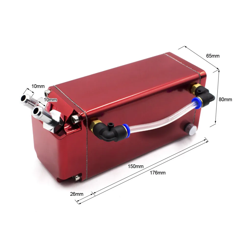 CNSPEED Авто маслоуловитель БАК 0.65L универсальное гоночное масло может ловить масляный бак Красный Синий Черный Серебряный Фиолетовый