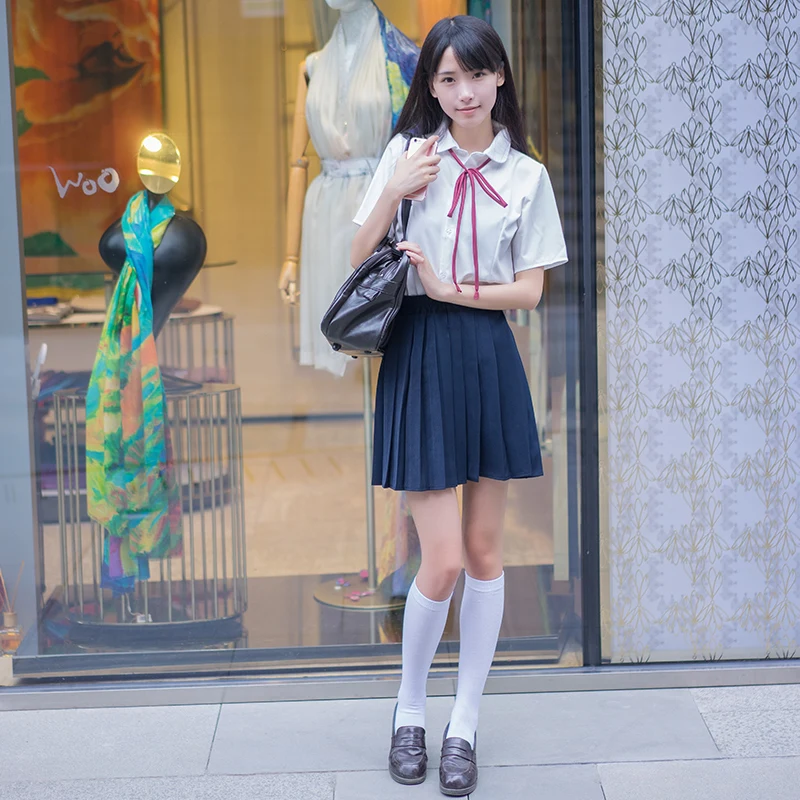 College style sailor suit female Japanese school uniform long-sleeved JK pleated skirt student costume |