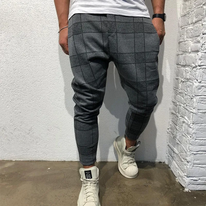Мужские штаны-шаровары модные спортивные штаны в клетку стиле хип-хоп | Мужская