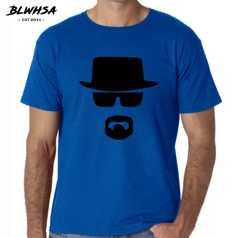 BLWHSA Breaking Bad Heisenberg, забавная Мужская футболка, высокое качество, хлопок, Круглый ворот, короткий рукав, модные, с принтом, мужские футболки