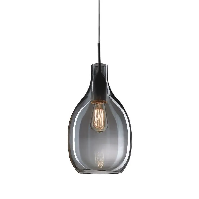 Современный цветной стеклянный подвесной светильник лампа янтарного дымчатого