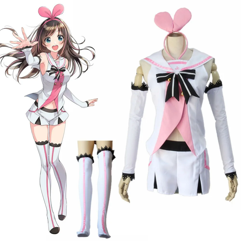 Аниме YouTuber Kizuna Ai косплей костюм матроса костюм Лолита полный комплект