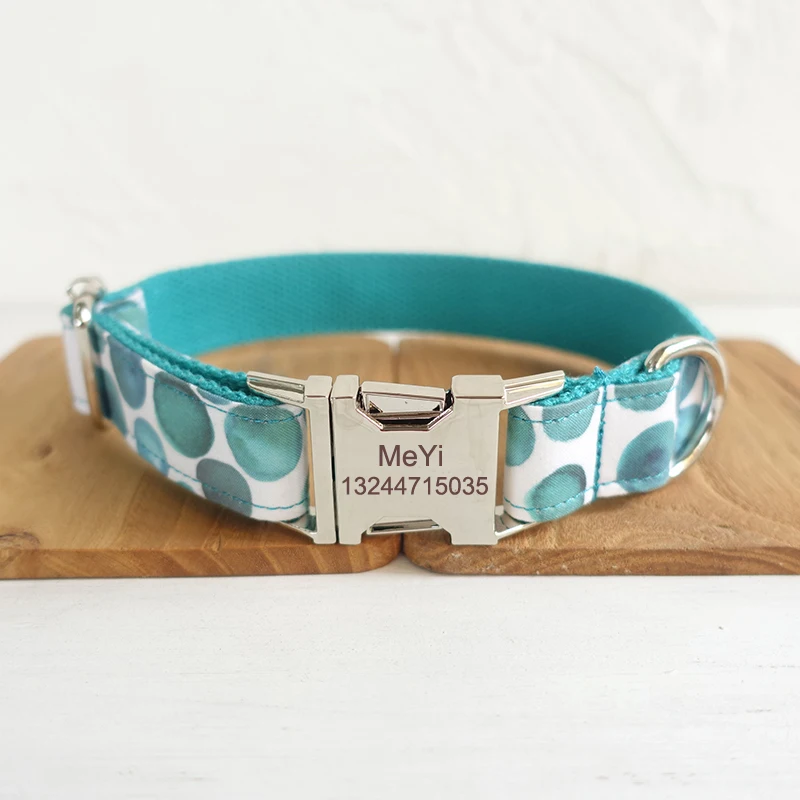 

Personalized Dog Collar Laser Engraved Dog Collar Metal Buckle Pet ID Tag Dog Collars