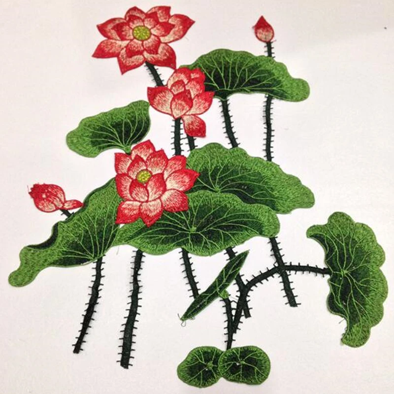 Цветочная вышитая нашивка в китайском стиле для одежды аппликация аксессуары