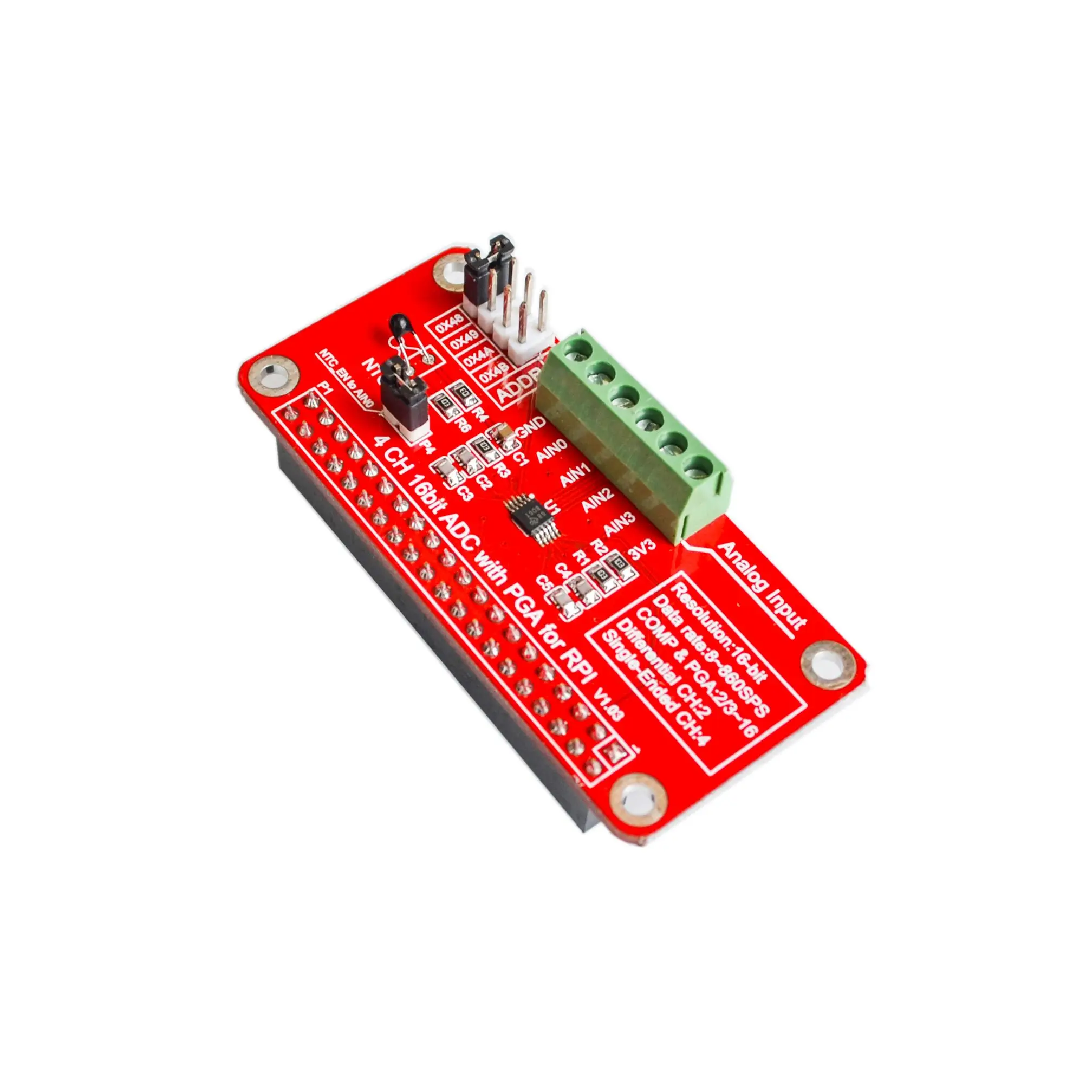3.3V ADS1115 ADC Module for Raspberry Pi 3/2 / B + I2C RPI Analog to Digital Converter | Электронные компоненты и