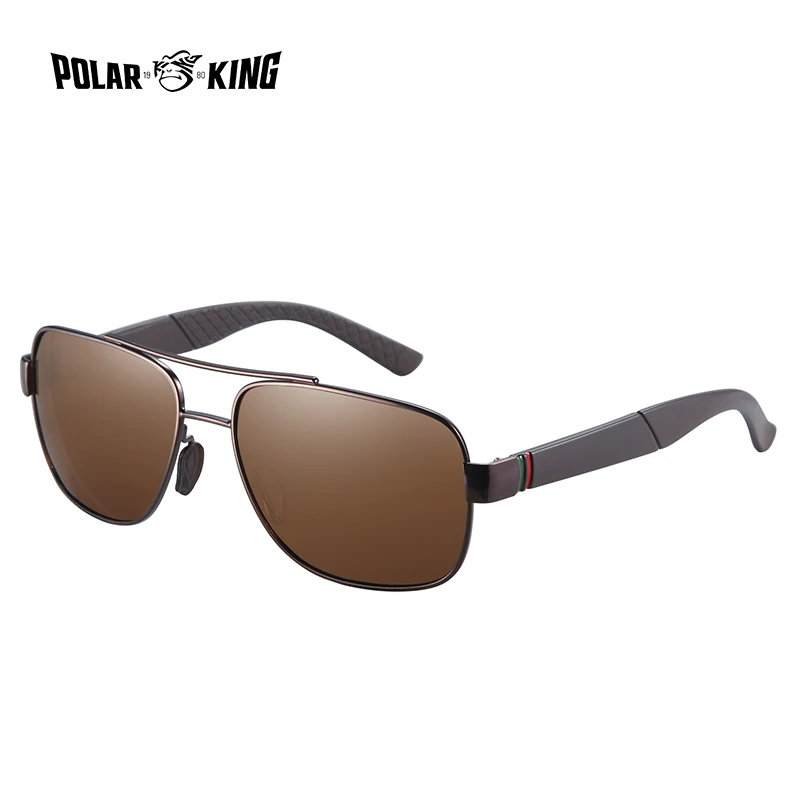 C03Brown POLARKING Дизайн Классические Поляризованные Мужские Солнцезащитные Очки Очки Рыбалка Вождение Покрытие Очки Металлический Каркас Мужские Очки cuculos - Цвет линз: C03Brown