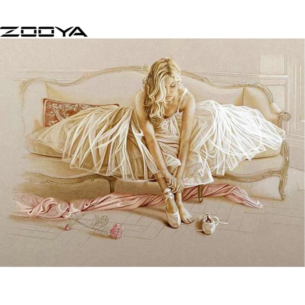 

ZOOYA 5D DIY Diamond Painting Cross Stitch Girl Bed Dancer Diamond Embroidery Mosaic Diamonds Wall Stickers Home Decor R1010