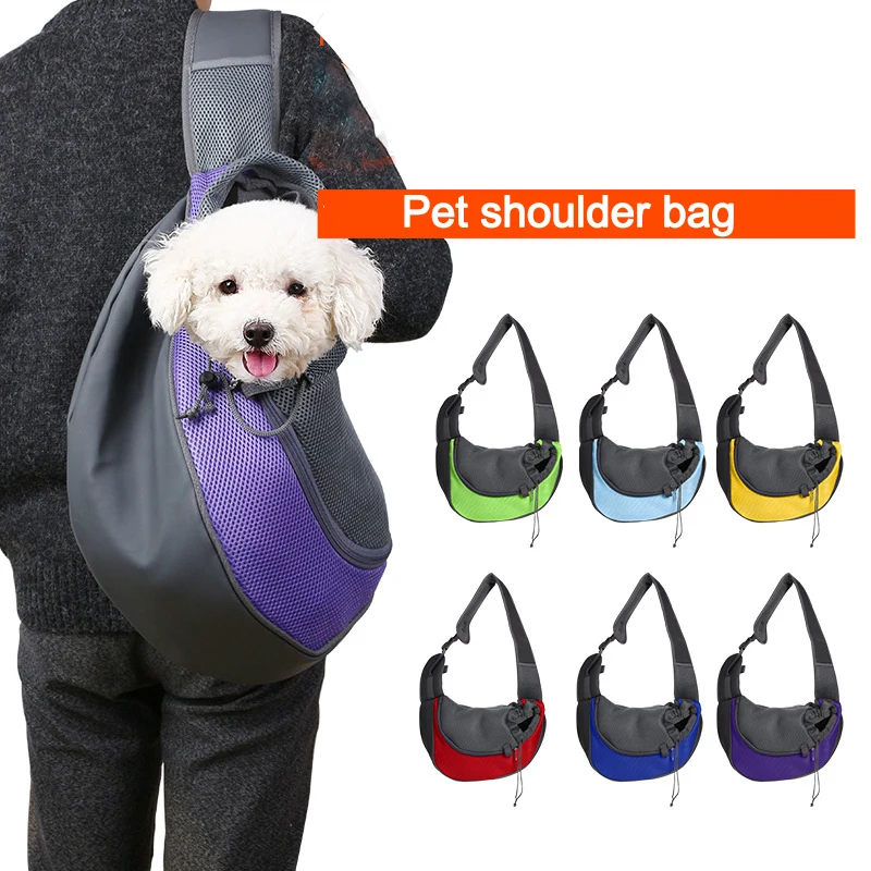 Pet Puppy Carrier Outdoor Travel Handbag Single Shoulder Bag Sling Mesh Comfort Tote Dog Cat Pouch Bags | Багаж и сумки