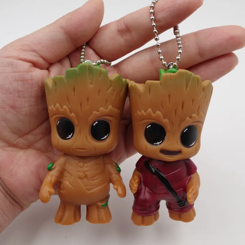 

Disney 2PCS MINI Tree Man Baby Grootted Fashionable Guardians Galaxy Model Grootted Cartoon Action Figure Doll