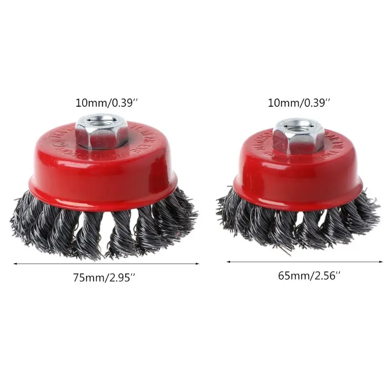 M10 проволока из нержавеющей стали чаша для полировки кисти с 10 мм отверстием