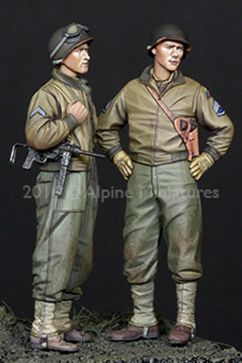 Набор бронированных дивизионов 1/35 США 2 фигурки полимерная модель солдата GK