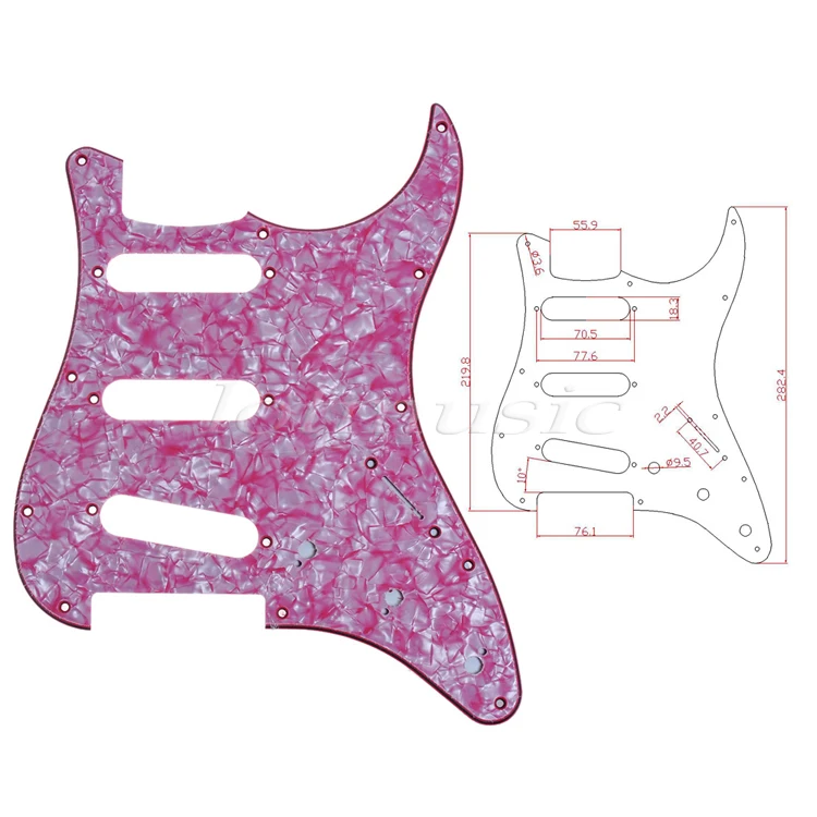 3 шт. разные цвета 11 отверстий маркер для Fender Strat Стиль Гитара Замена|strat pickguard|fender