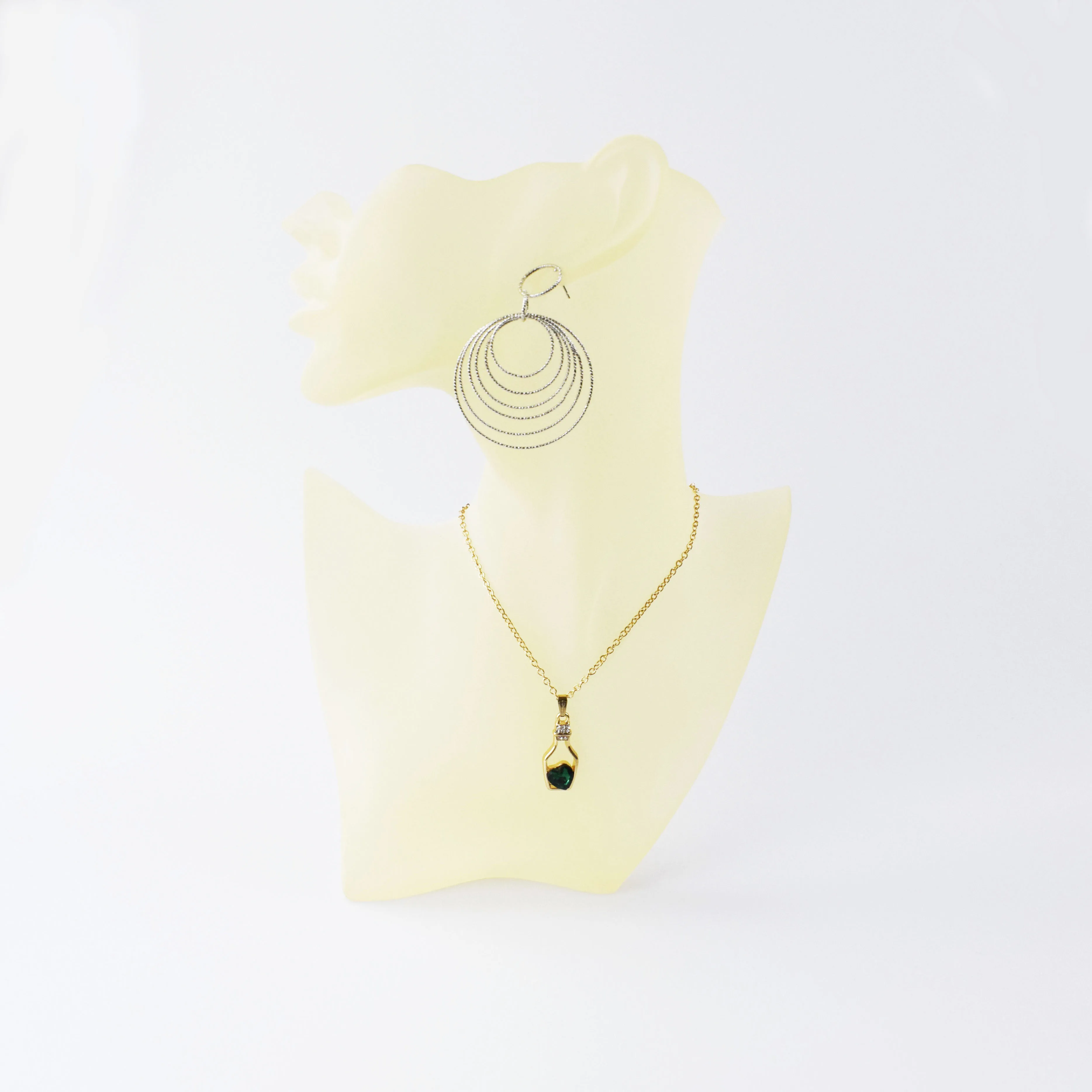 SZanbana Necklace Showcase Jewelry Display Bust Resin Material Head Model Pendant Earring Chain Mannequin Stand | Украшения и
