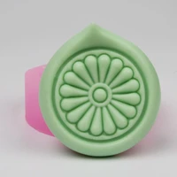simple flower craft soap making molds diy round silicone soap mould