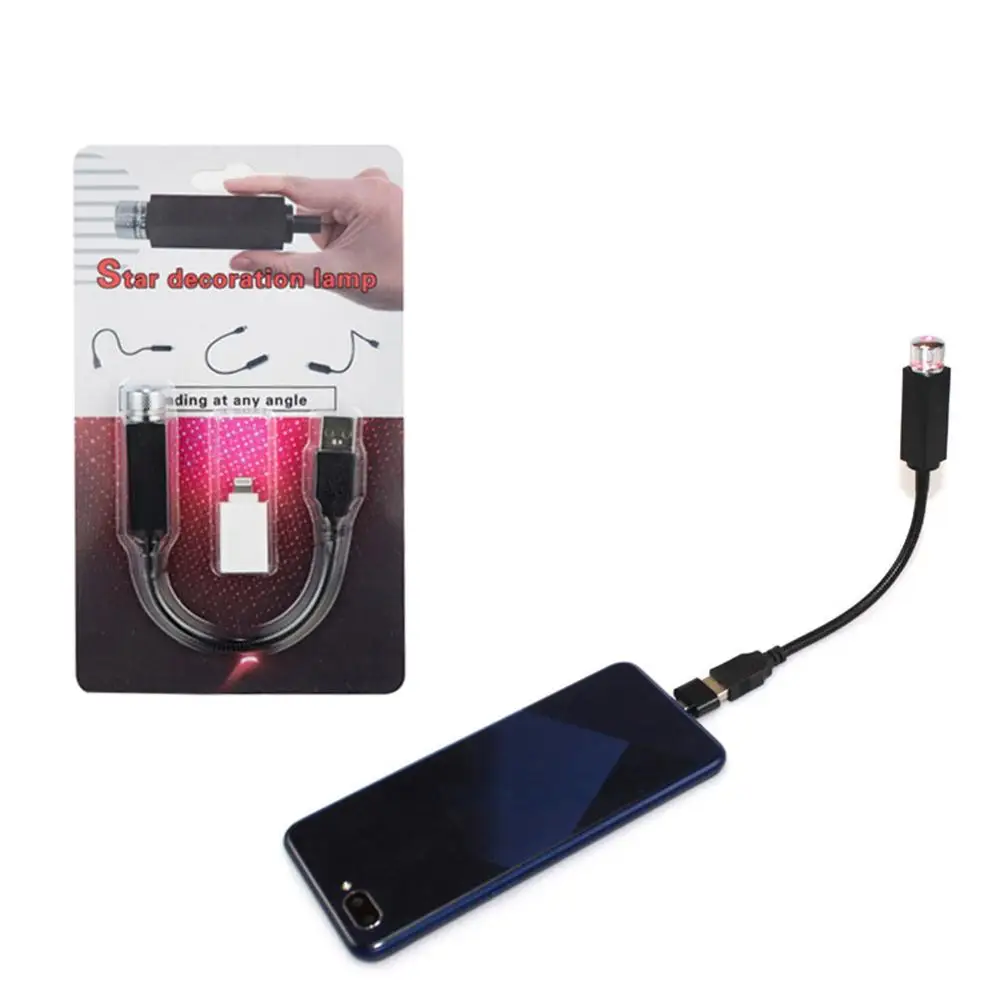 A2 Романтичный светильник-проектор на крышу автомобиля, ночник с USB, подходит для всех автомобилей, потолочный декоративный светильник, интерьерная атмосферная атмосфера - Испускаемый цвет: A2