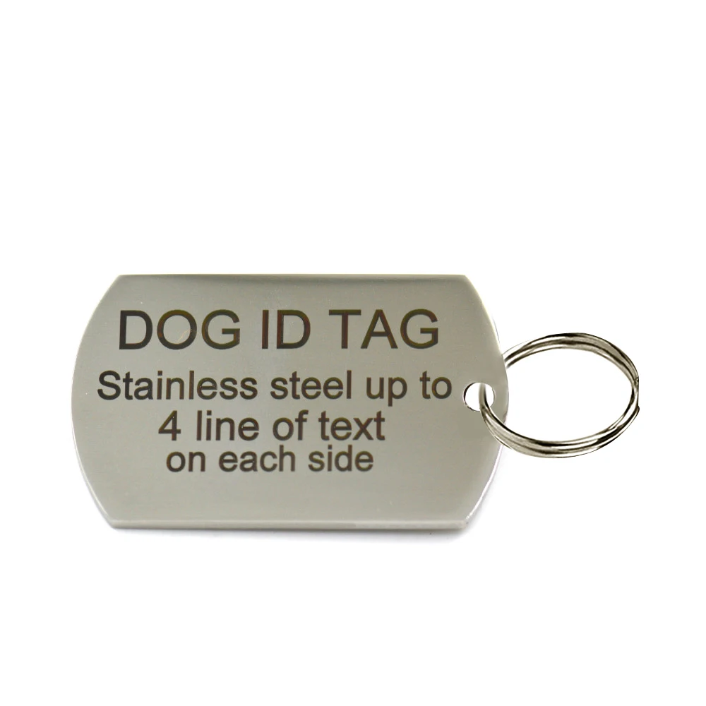 Бирка для питомца из нержавеющей стали с бесплатной гравировкой на двух