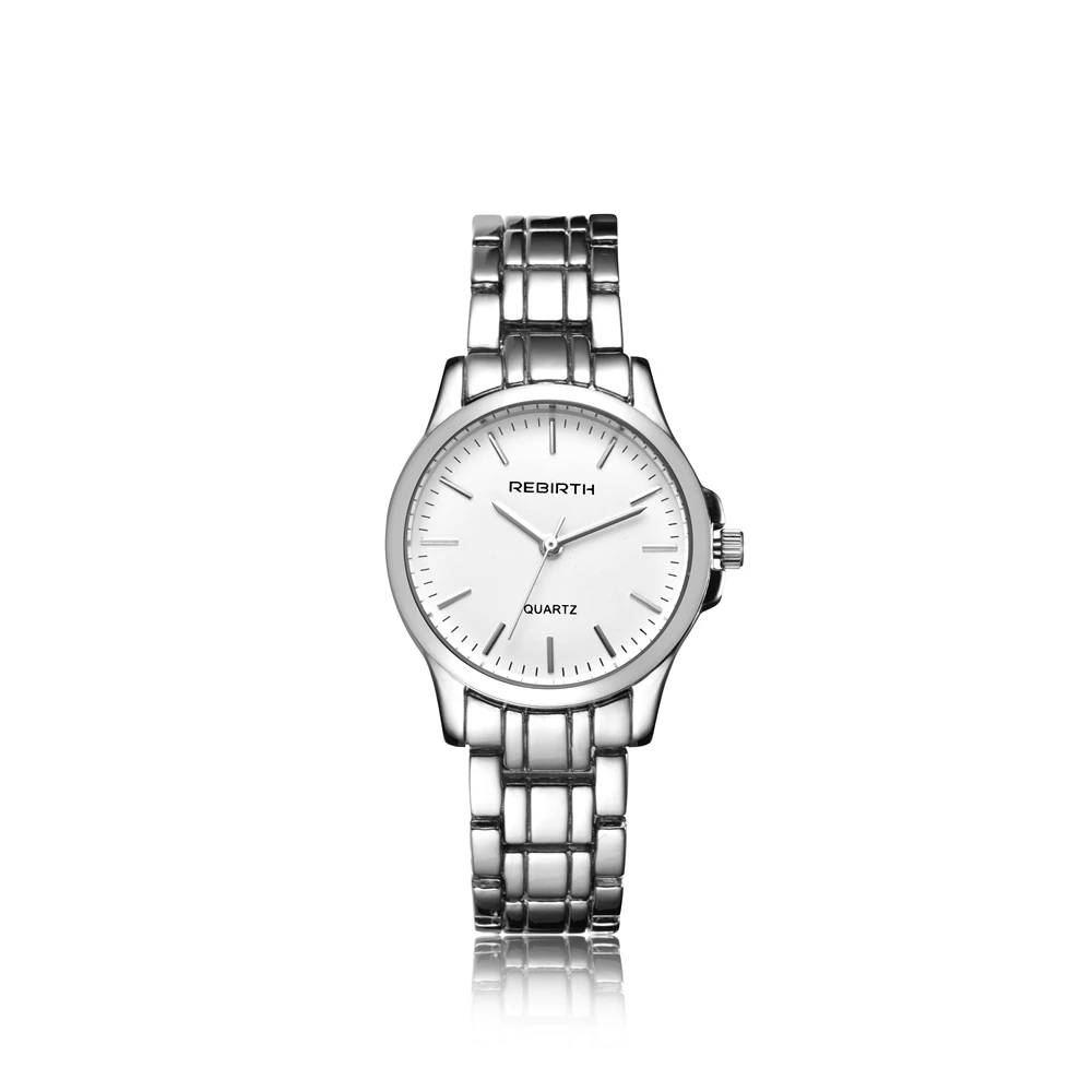 REBIRTH Luxury Women Watch Brands Crystal Sliver Dial Fashion Design Bracelet Watches Ladies Wrist Relogio | Наручные часы