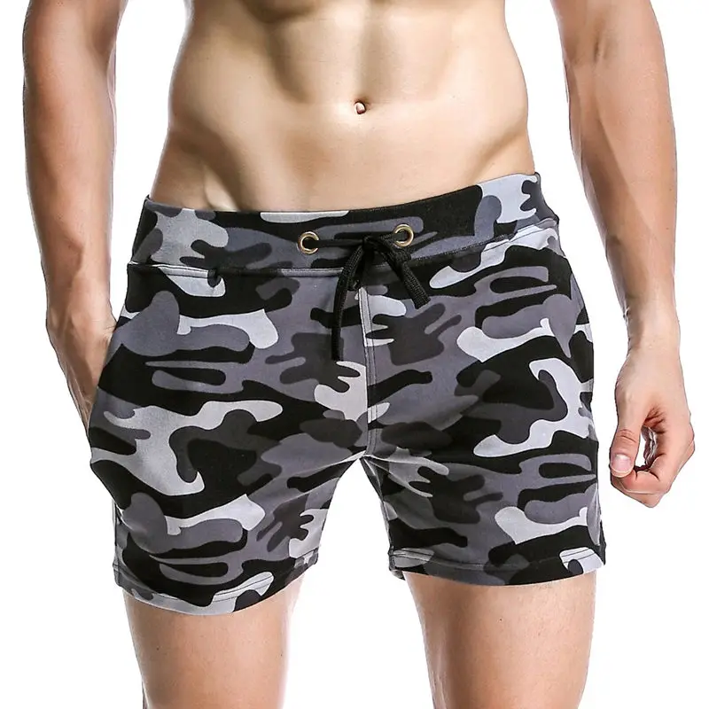 Хлопковые Свободные тренировочные шорты для бега мужские спортивные фитнеса